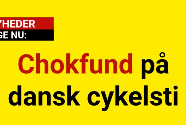 Chokfund på dansk cykelsti