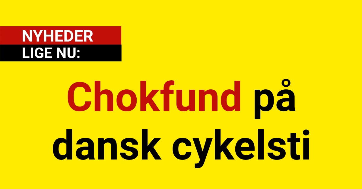 Chokfund på dansk cykelsti