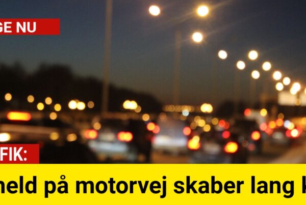 Uheld på motorvej skaber lang kø