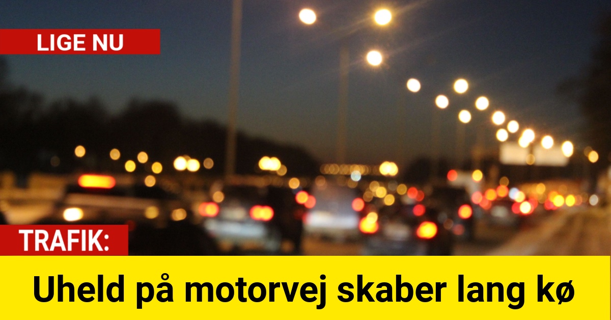 Uheld på motorvej skaber lang kø