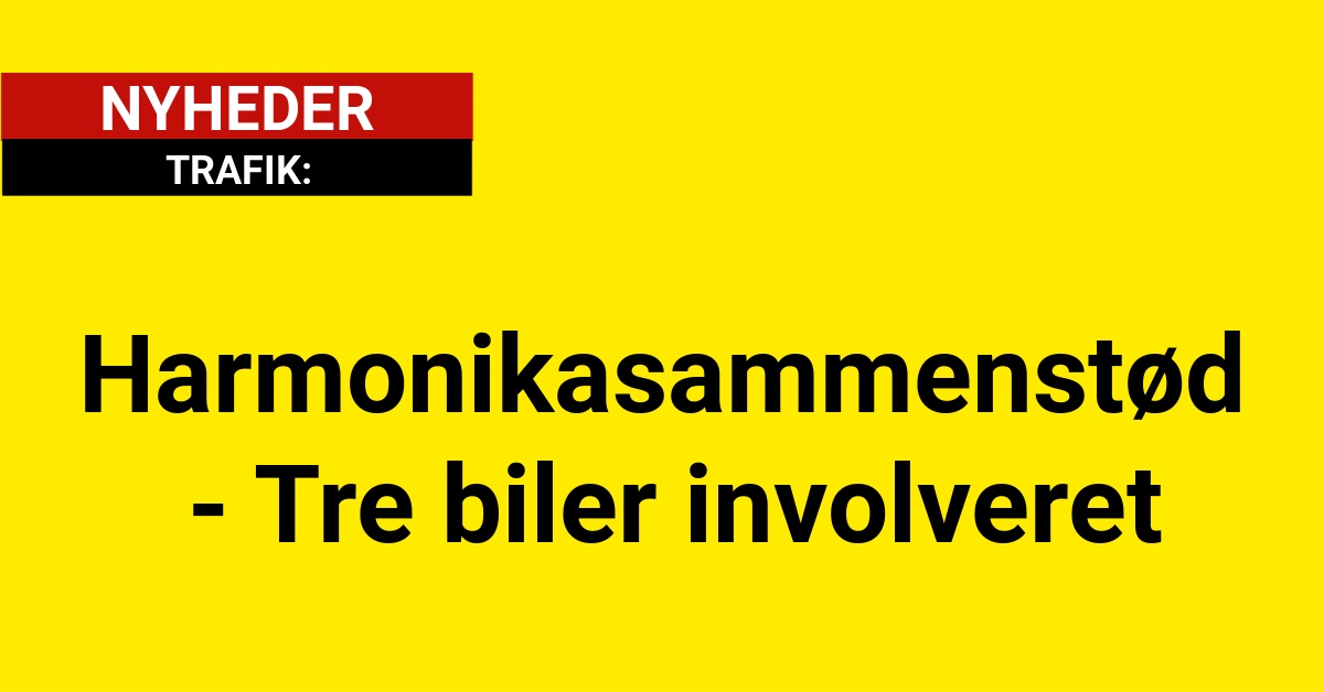 Harmonikasammenstød - Tre biler involveret