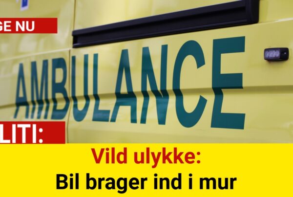 Vild ulykke: Bil brager ind i mur