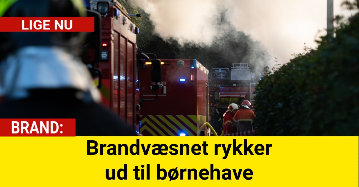 Brandvæsnet rykker ud til børnehave