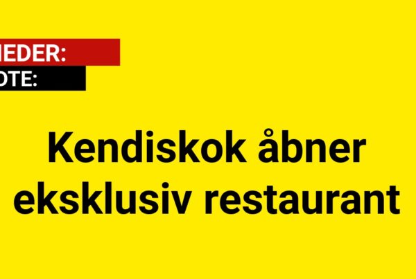 Kendiskok åbner eksklusiv restaurant