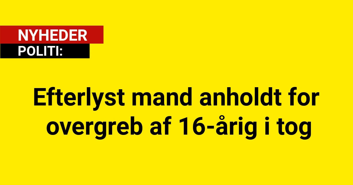 Efterlyst mand anholdt for overgreb af 16-årig i tog