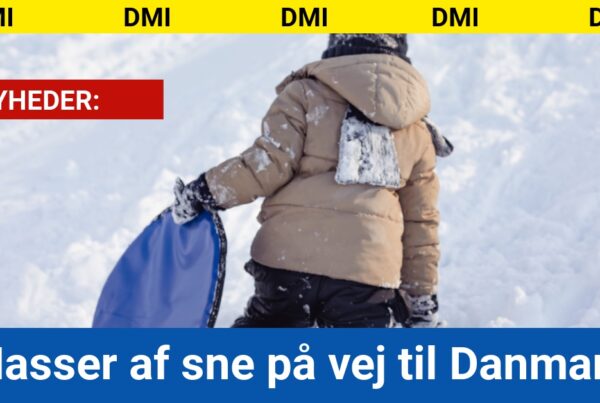 Masser af sne på vej til Danmark