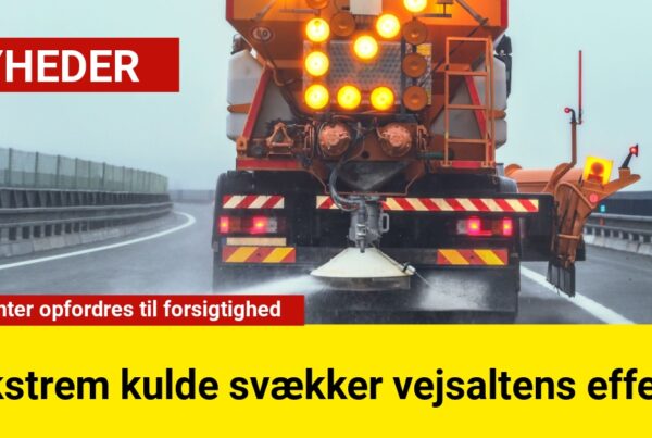 Ekstrem kulde svækker vejsaltens effekt – trafikanter opfordres til forsigtighed