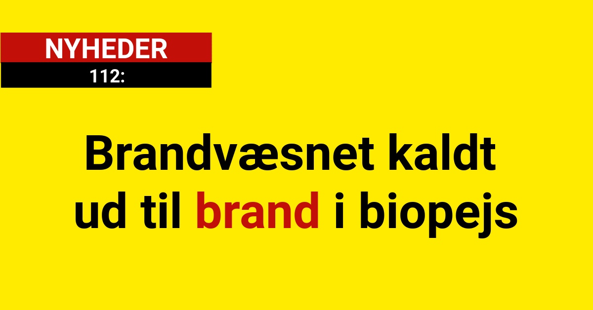 Brandvæsnet kaldt ud til brand i biopejs