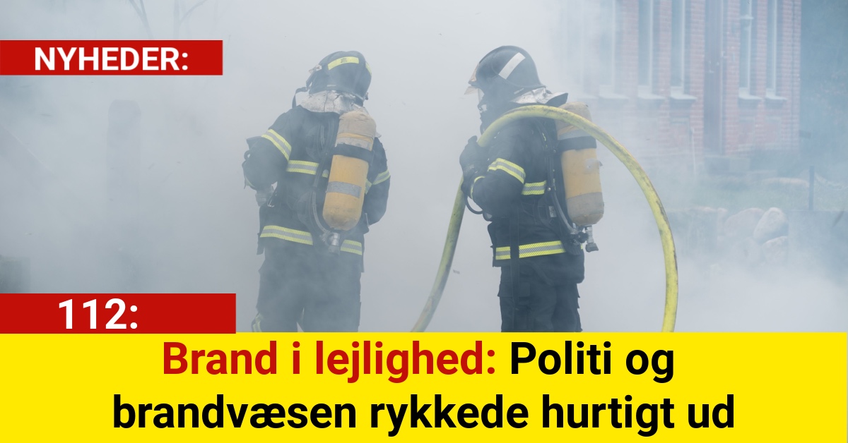 Brand i lejlighed: Politi og brandvæsen rykkede hurtigt ud