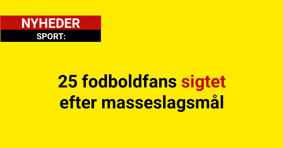 25 fodboldfans sigtet efter masseslagsmål