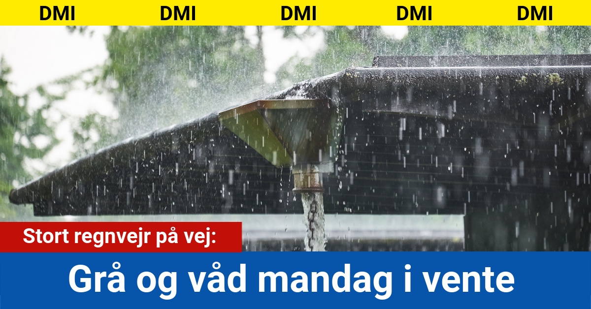 Grå og våd mandag i vente