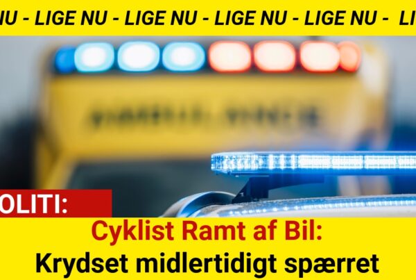 Cyklist Ramt af Bil: Krydset midlertidigt spærret