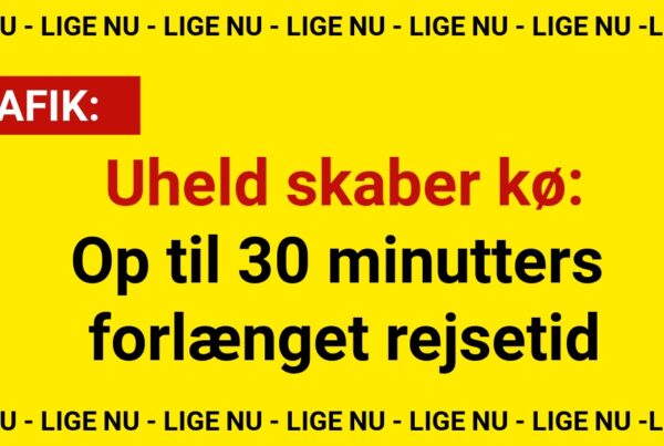 Uheld skaber kø: Op til 30 minutters forlænget rejsetid