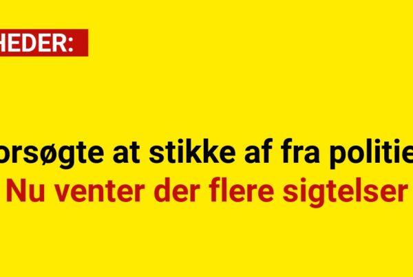 Forsøgte at stikke af fra politiet: Nu venter der flere sigtelser