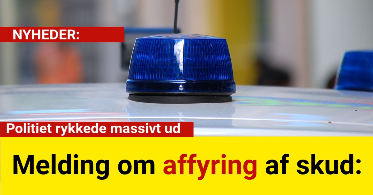 Melding om affyring af skud: Politiet rykkede massivt ud