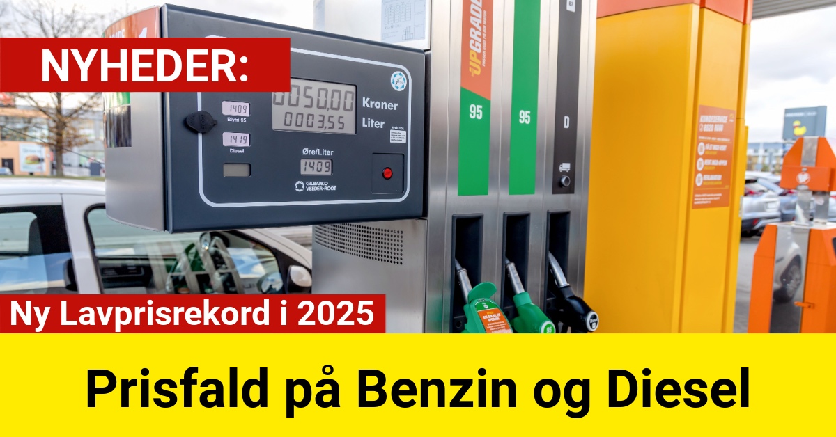 Prisfald på Benzin og Diesel: Ny Lavprisrekord i 2025