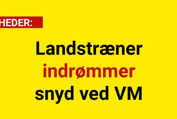 Landstræner indrømmer snyd ved VM