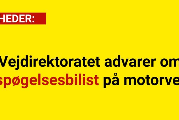 Vejdirektoratet advarer om spøgelsesbilist på motorvej