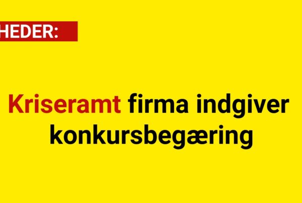 Kriseramt firma indgiver konkursbegæring