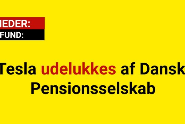 Tesla udelukkes af Dansk Pensionsselskab