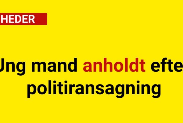 Ung mand anholdt efter politiransagning