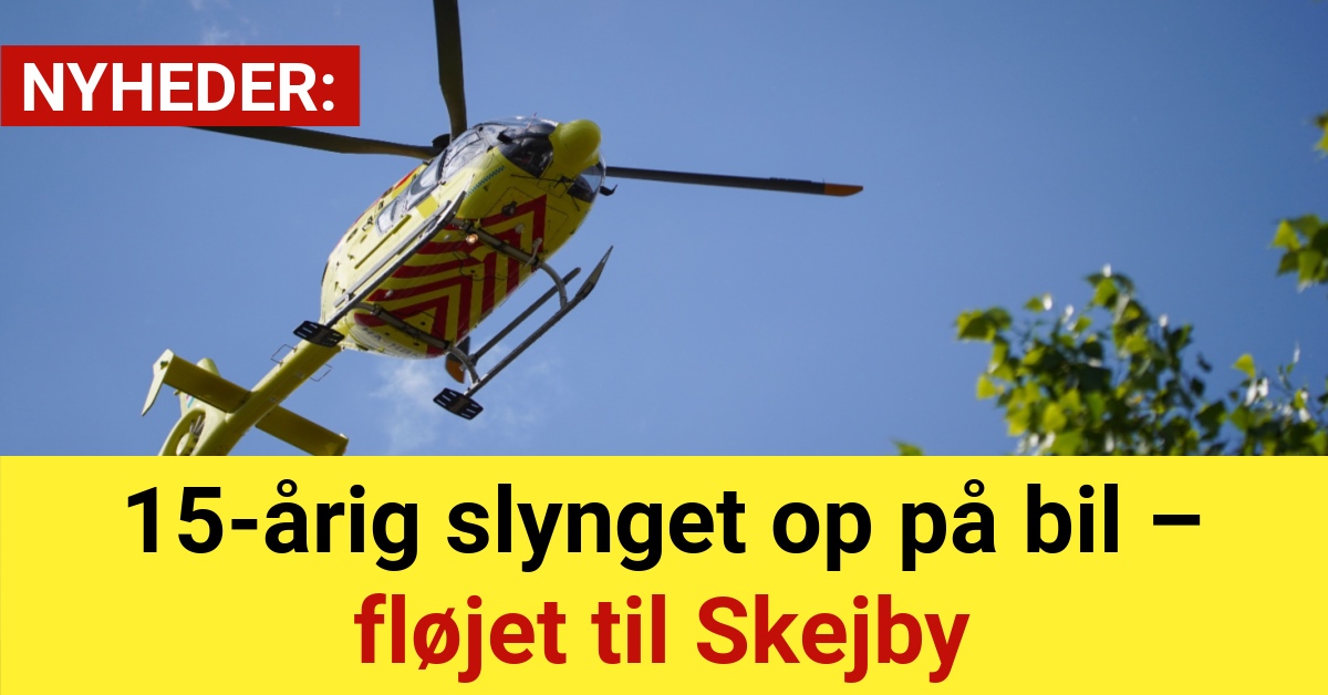 15-årig slynget op på bil – fløjet til Skejby