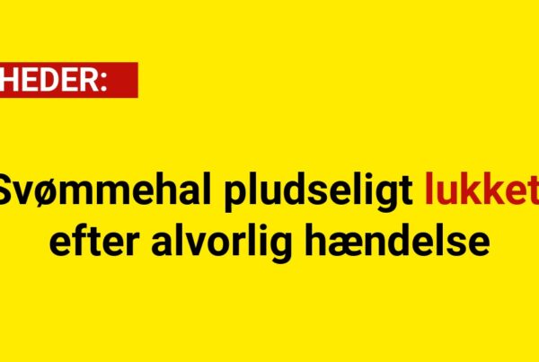 Svømmehal pludseligt lukket efter alvorlig hændelse