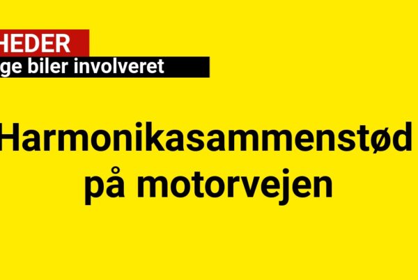 Harmonikasammenstød på motorvejen: Mange biler involveret