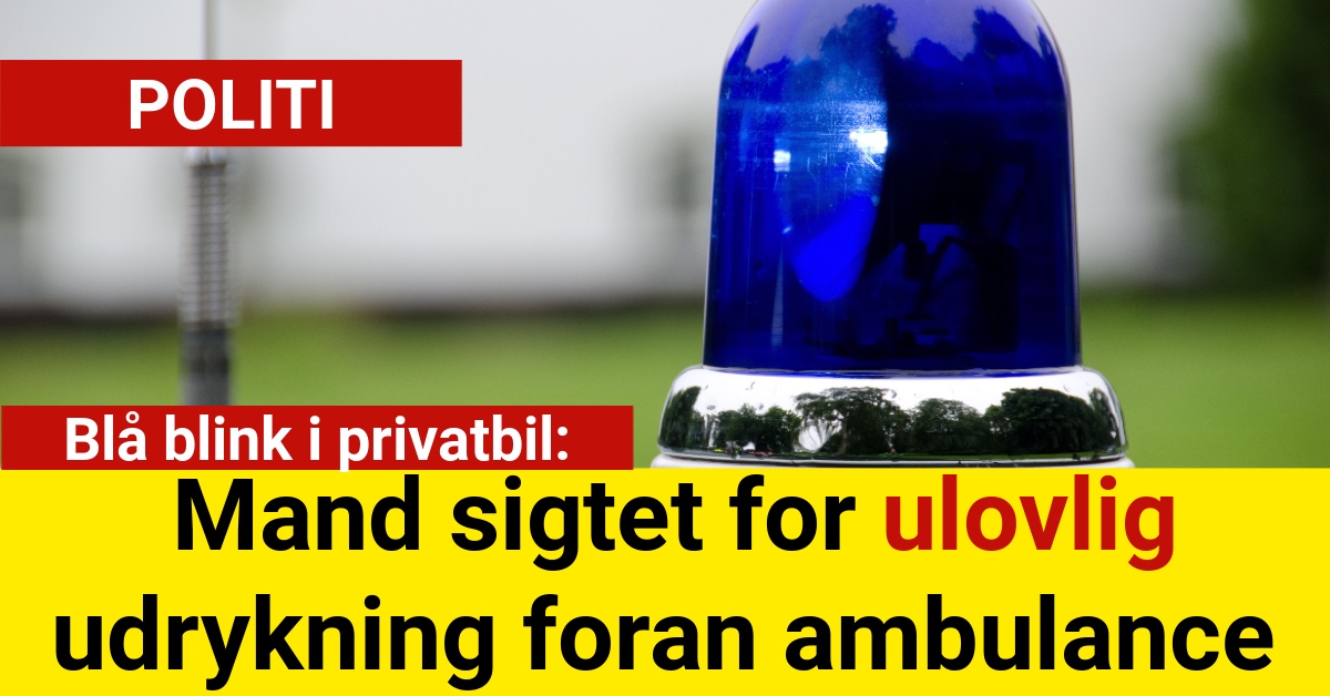 Blå blink i privatbil: