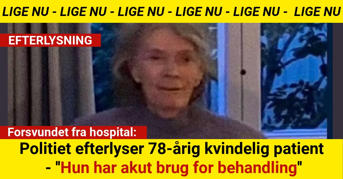 Forsvundet fra hospital: