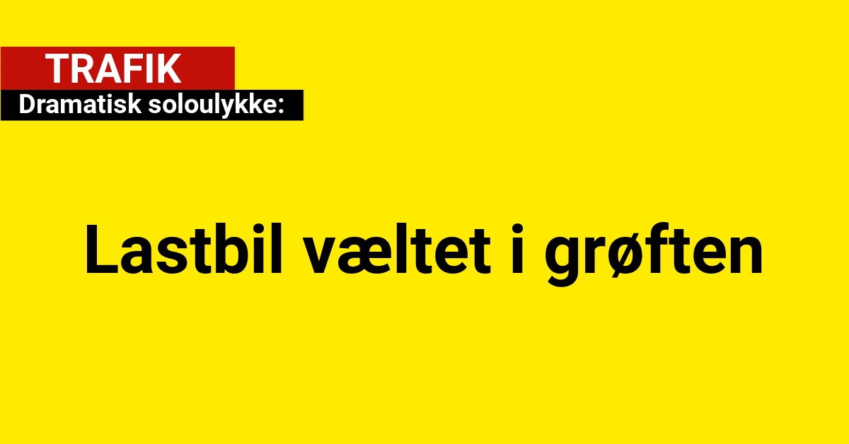 Dramatisk soloulykke: