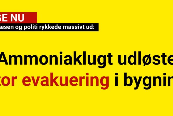 Ammoniaklugt udløste stor evakuering i bygning