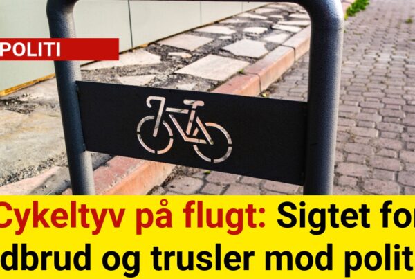 Cykeltyv på flugt: Sigtet for indbrud og trusler mod politiet