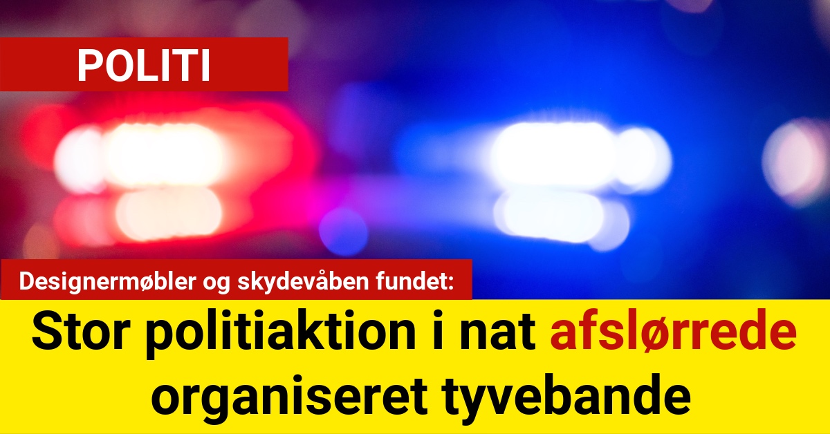 Designermøbler og skydevåben fundet