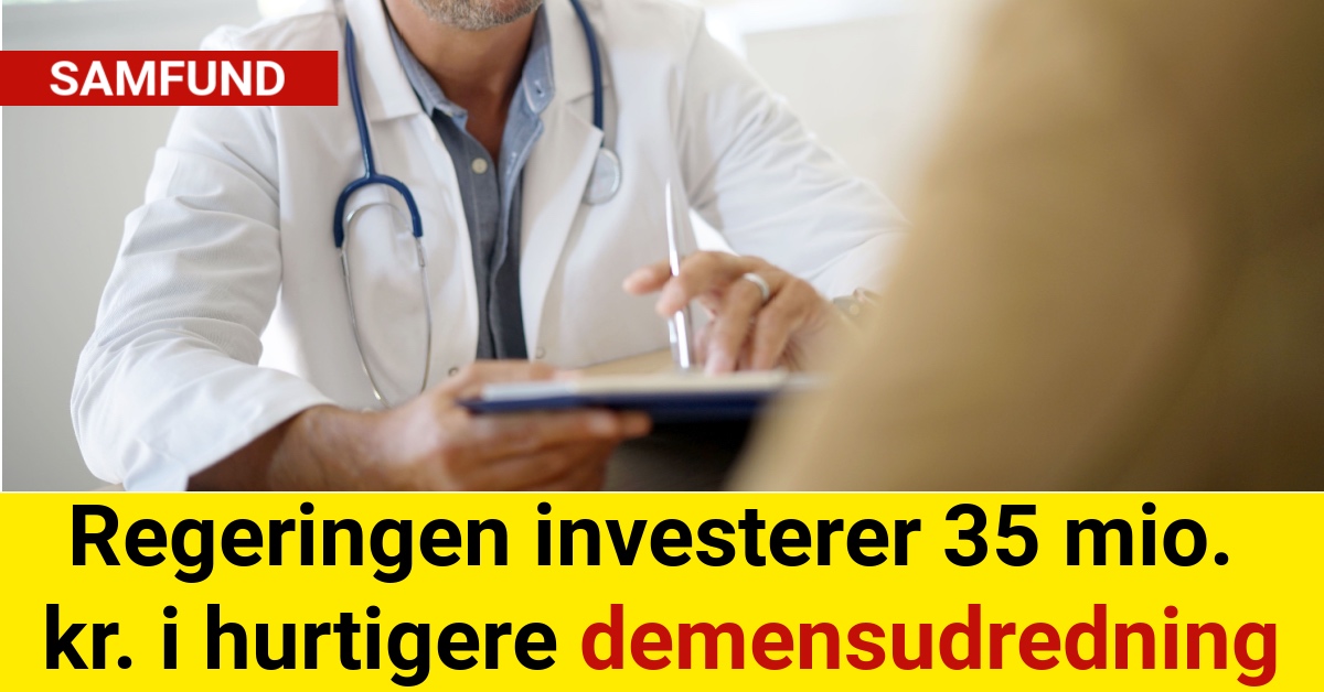 Regeringen investerer 35 mio. kr. i hurtigere demensudredning