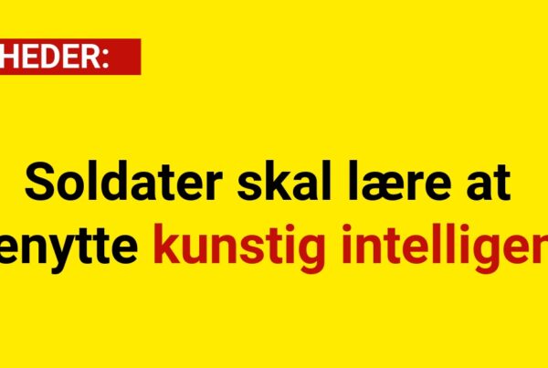 Soldater skal lære at benytte kunstig intelligens