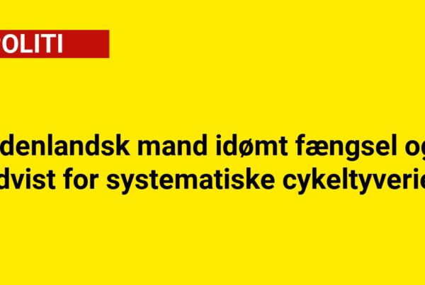 Udenlandsk mand idømt fængsel og udvist for systematiske cykeltyverier