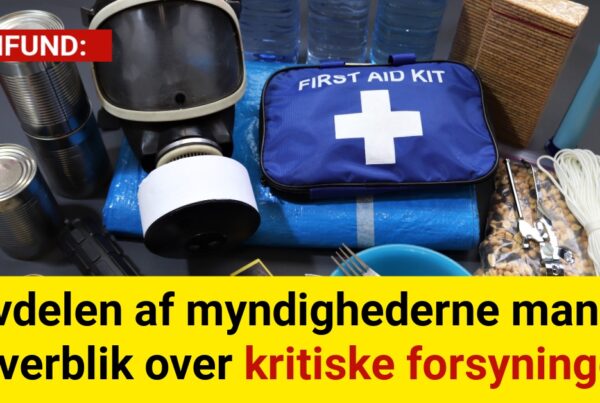 Halvdelen af myndighederne mangler overblik over kritiske forsyninger