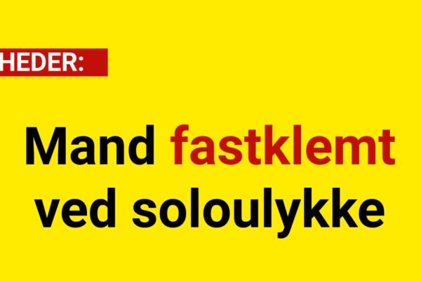 Mand fastklemt ved soloulykke