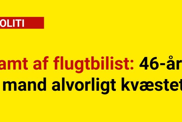 Ramt af flugtbilist: 46-årig mand alvorligt kvæstet