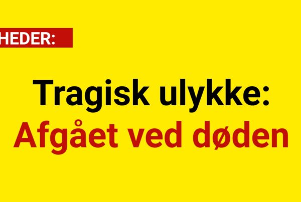 Tragisk ulykke: Afgået ved døden