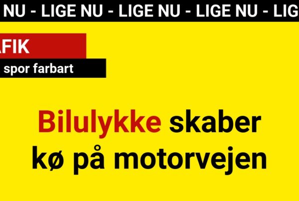 Bilulykke skaber kø på motorvejen: kun ét spor farbart