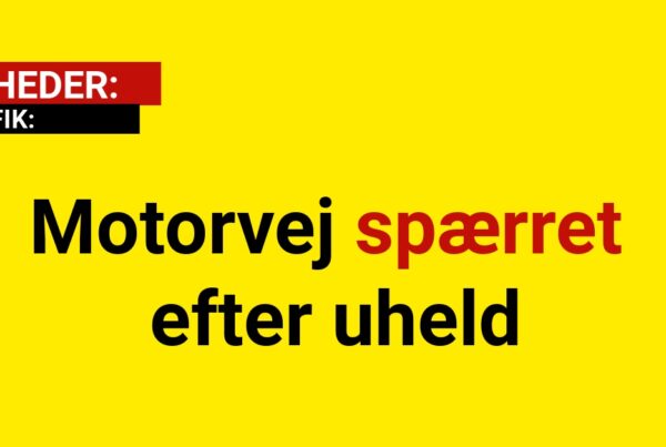 Motorvej spærret efter uheld