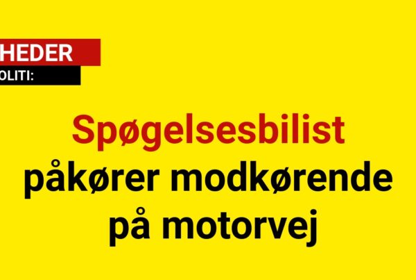 Spøgelsesbilist påkører modkørende på motorvej