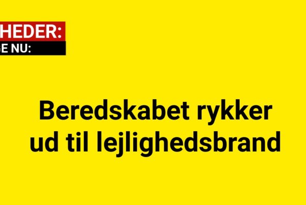 Beredskabet rykker ud til lejlighedsbrand