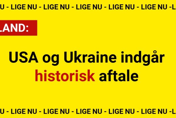 BREAKING: USA og Ukraine indgår historisk aftale