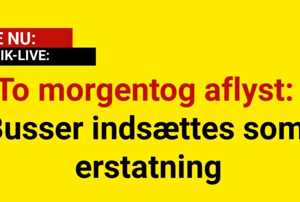 To morgentog aflyst: Busser indsættes som erstatning