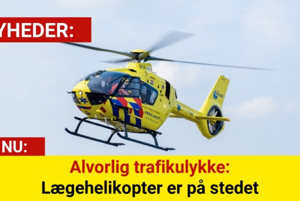 Alvorlig trafikulykke: Lægehelikopter er på stedet