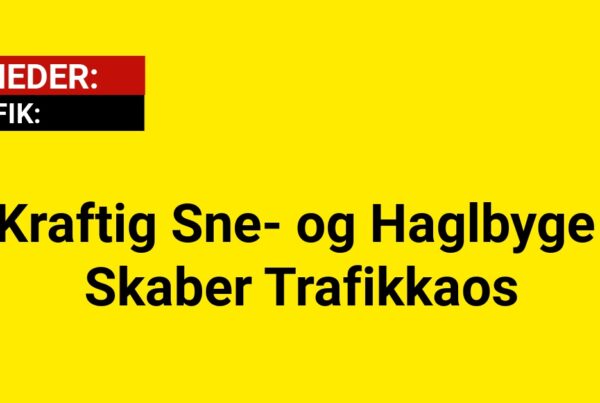 Kraftig Sne- og Haglbyge Skaber Trafikkaos