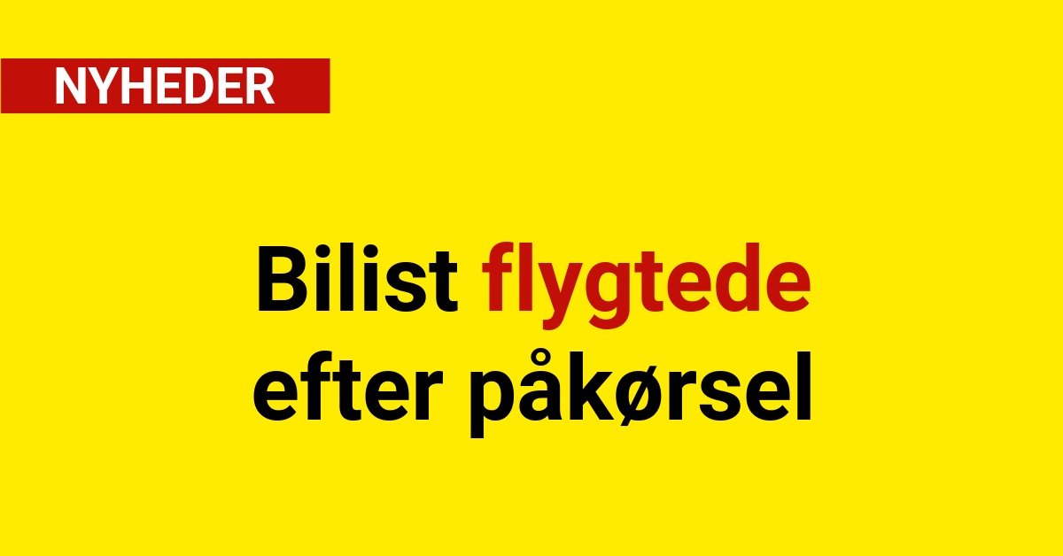 Bilist flygtede efter påkørsel